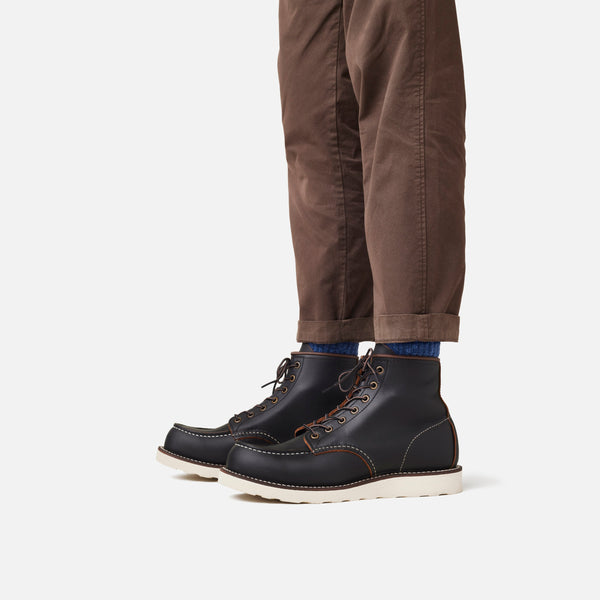 Redwing Moc Toe 6-inch, Black | The Boot Shed