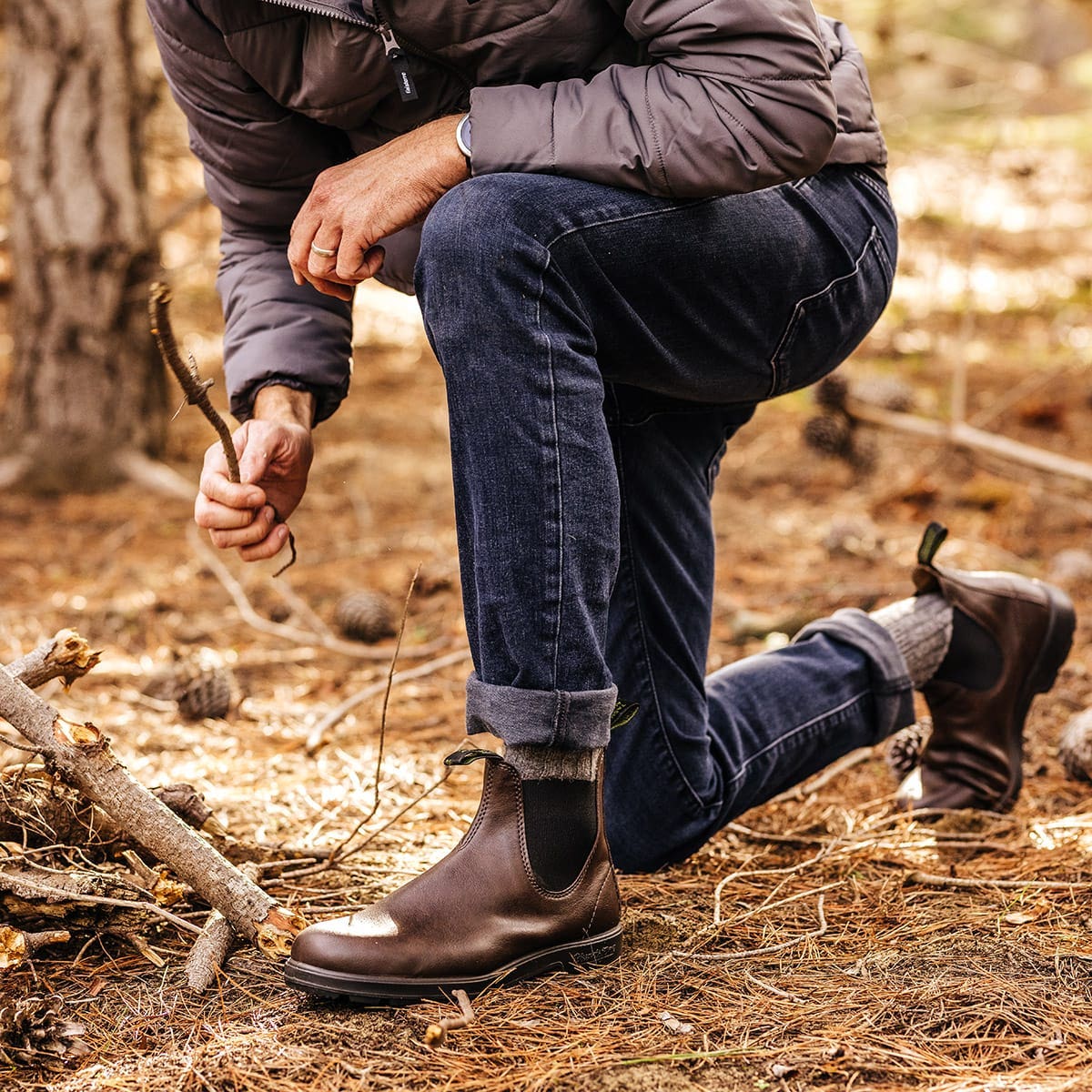 Blundstone 2116 Vegan Brown Elastic Side Boot | The Boot Shed