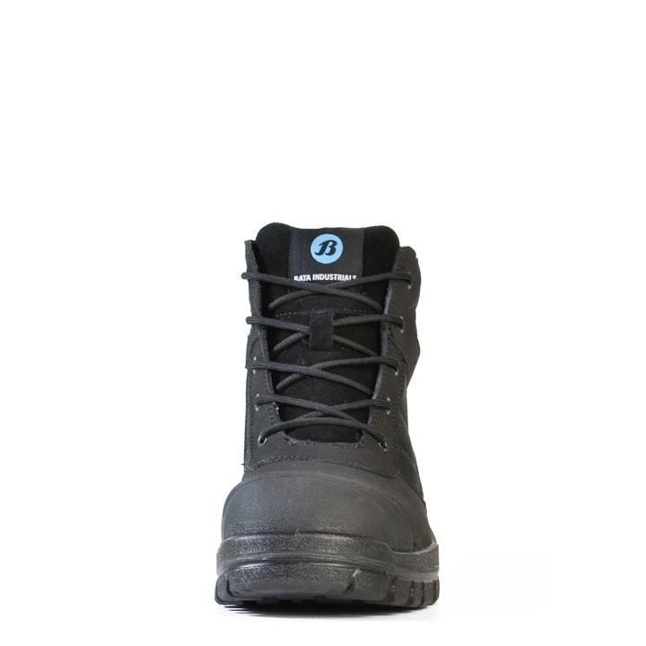 Bata Zippy Zip/Lace Safety Black Boot - 804-66641 blue-heeler-boots