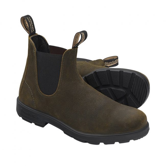 Blundstone Dark Olive Suede Elastic Side Boot 1615 | The Boot Shed