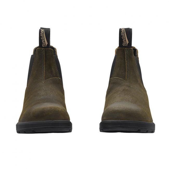 Blundstone Dark Olive Suede Elastic Side Boot 1615 | The Boot Shed