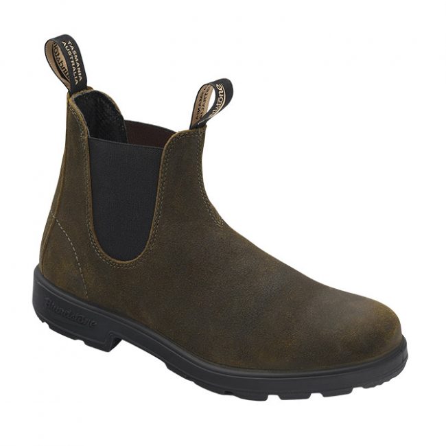 Blundstone Dark Olive Suede Elastic Side Boot 1615 | The Boot Shed