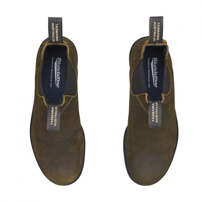 Blundstone Dark Olive Suede Elastic Side Boot 1615 | The Boot Shed