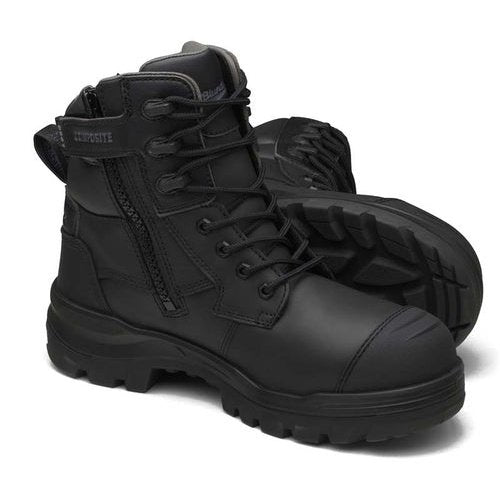 Blundstone RotoFlex Black Water-Resistant Zip Side Safety Boot - 8561 | The Boot Shed