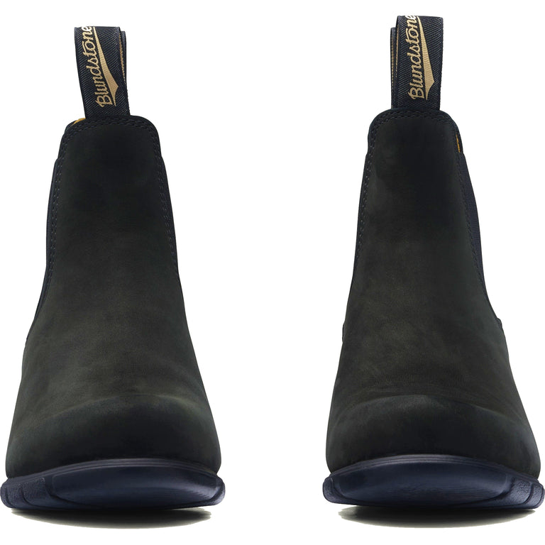 Blundstone Womens Heeled Boots, Black Nubuck - 1960 | The Boot Shed