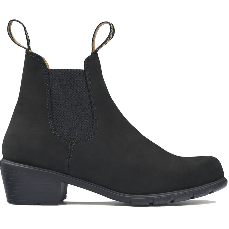 Blundstone Womens Heeled Boots, Black Nubuck - 1960 | The Boot Shed