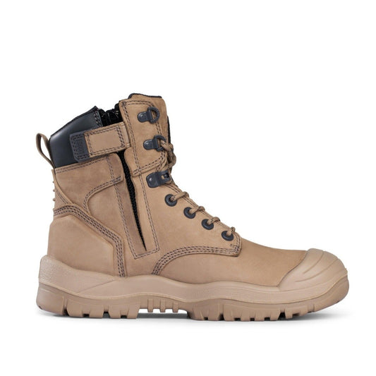 Mongrel Stone High Leg ZipSider Boot w/ Scuff Cap - 561060 the-boot-shed