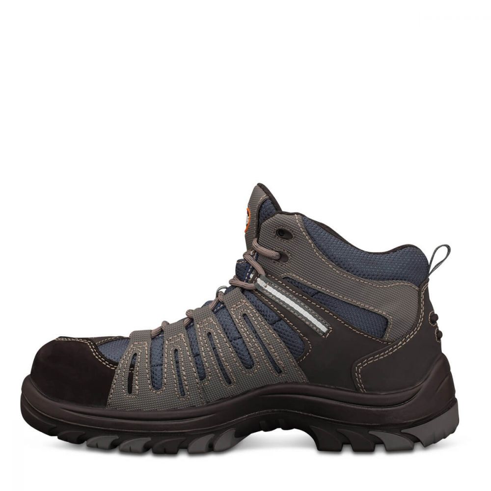 Oliver Blue/Grey Lace Up Boot - 44-535 | The Boot Shed