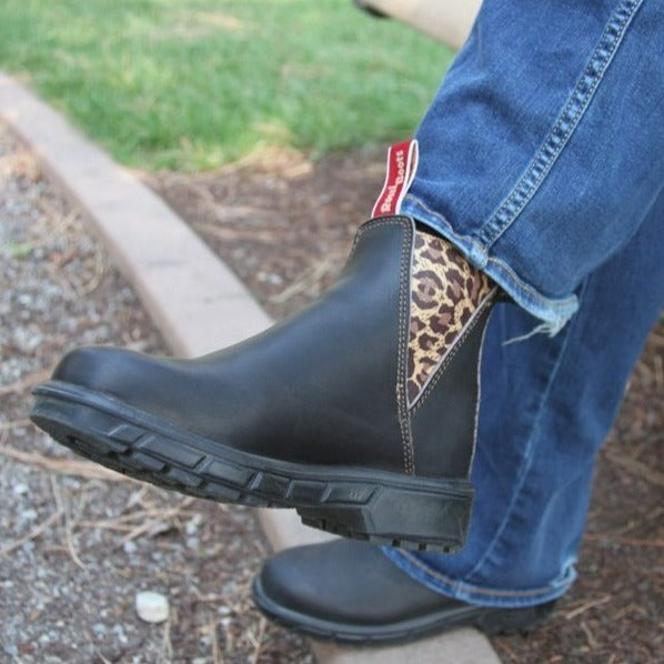 Rossi Endura Women's Leopard Elastic Side Boot R343 | Blue Heeler Boots