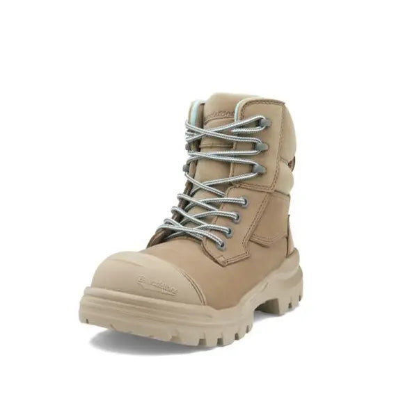Blundstone RotoFlex Stone Water-Resistant Nubuck Zip Side Women's Safety Boot - 8863 |  The Boot Shed