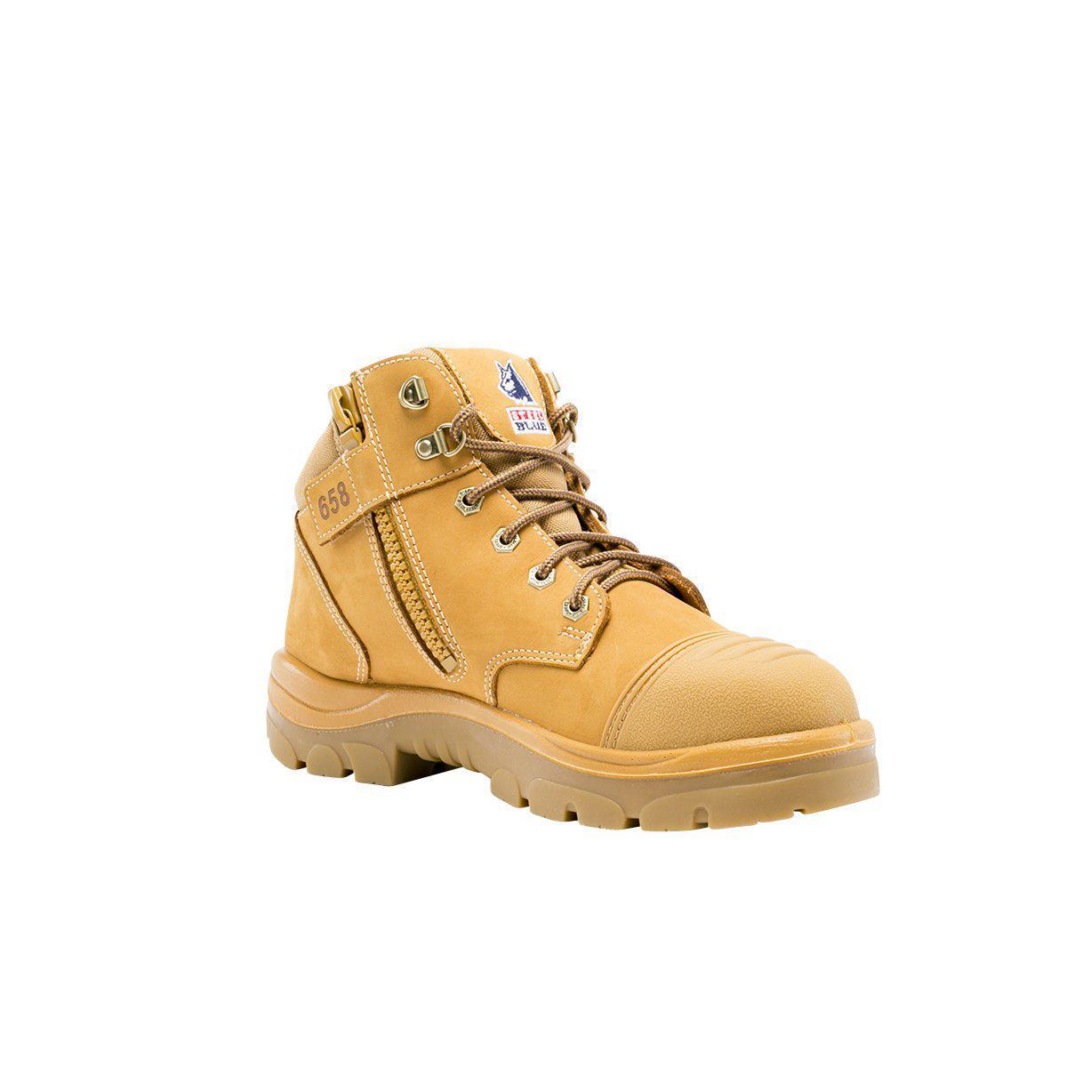 Steel Blue Parkes Zip Sided TPU/Scuff Cap Boot - 312658 blue-heeler-boots