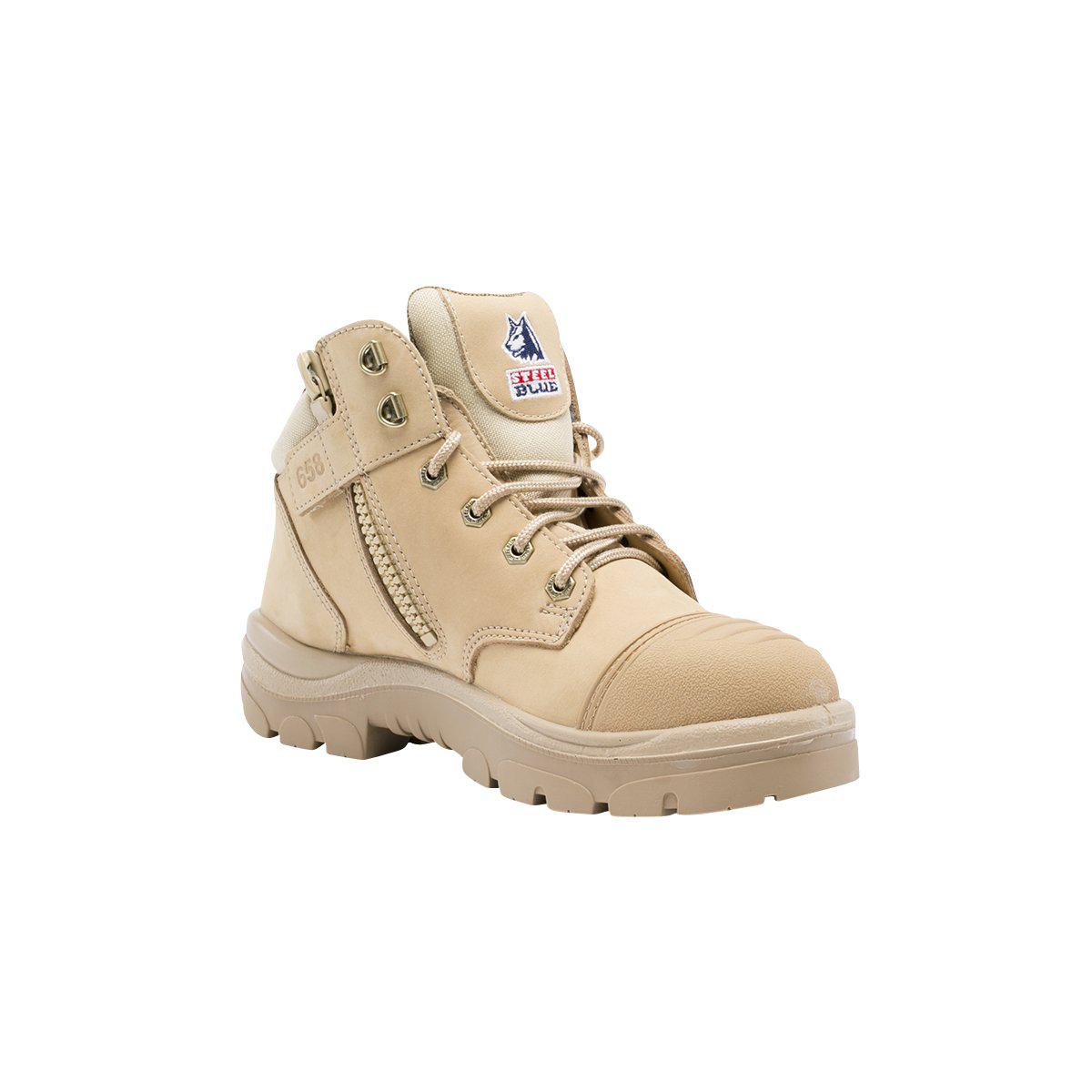 Steel Blue Parkes Zip Sided TPU/Scuff Cap Boot - 312658 blue-heeler-boots