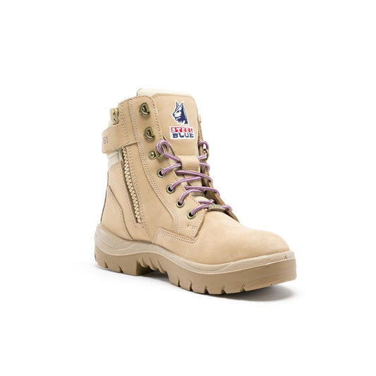 Steel Blue Womens Southern Cross Zip Sided Nitrile Boot - 522761 blue-heeler-boots